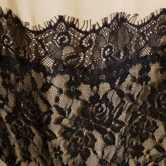 Bke floral lace sheer black and tan top - Picture 3 of 6